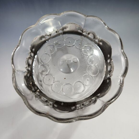 Antique US Glass EAPG Pitcher Kansas Pattern Jewel & Dewdrop 1901 Vase As FOUND - Picture 7 of 10